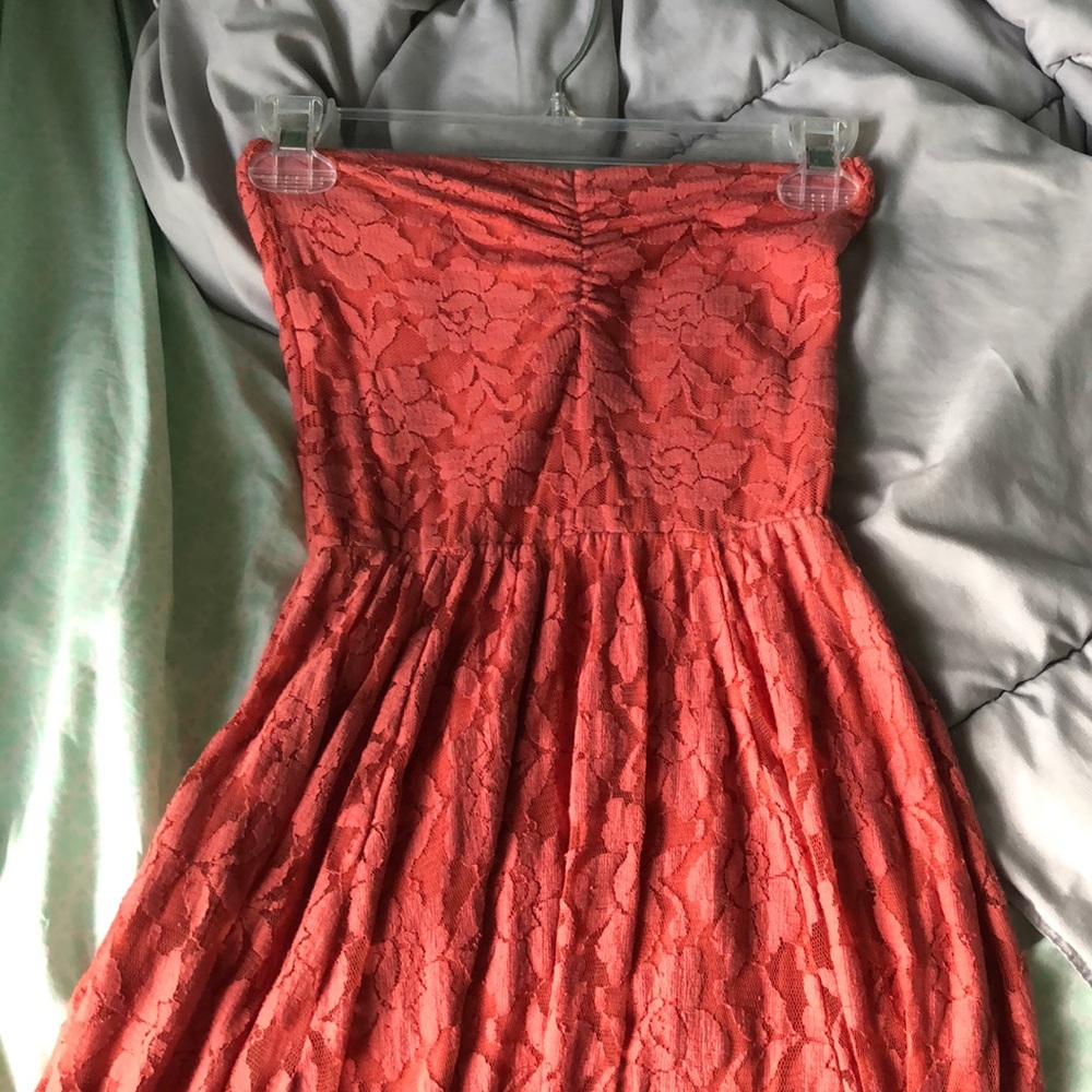 pink lace dress